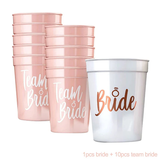 Bridal Party Cups - 6 Pcs