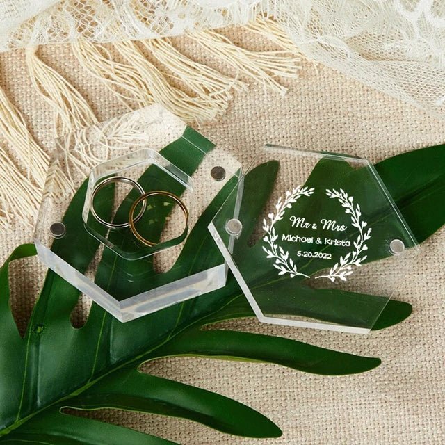 Hexagon Wedding Ring Box — Ceremony - Bridal Bazaar