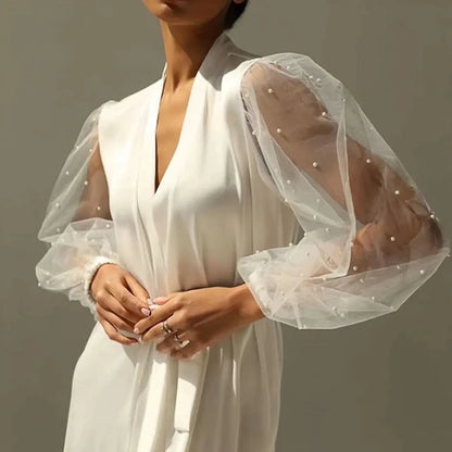 Bride Robe - Long White Boudoir