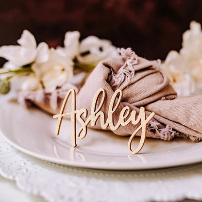 Guest Wooden Laser Cut Place Cards