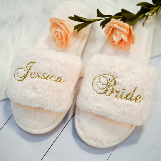 Bridal Slippers - Open Toe