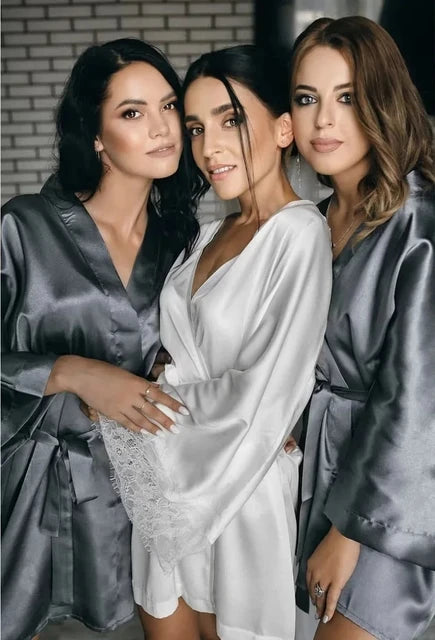Bride Robe - Short White