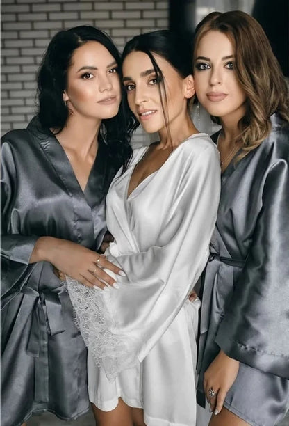 Bride Robe - Short White