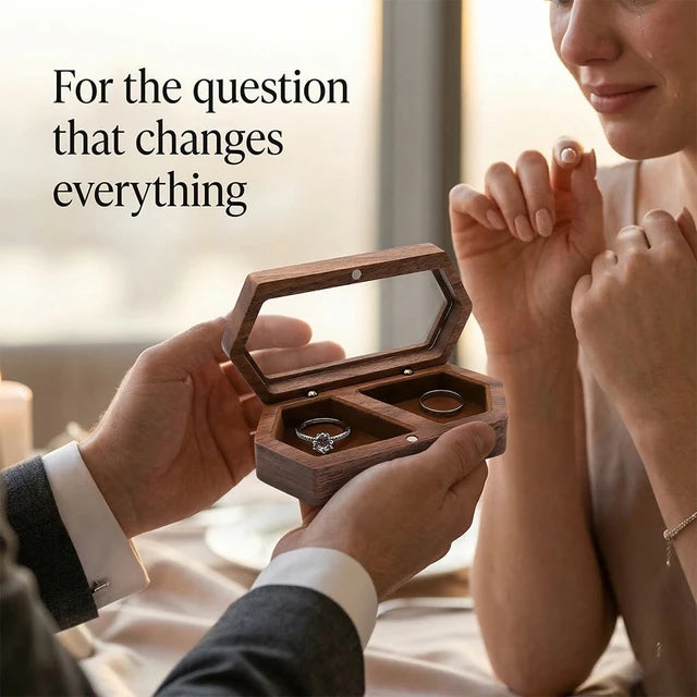 Personalised Walnut Wood Ring Box | Wedding Ceremony Gift