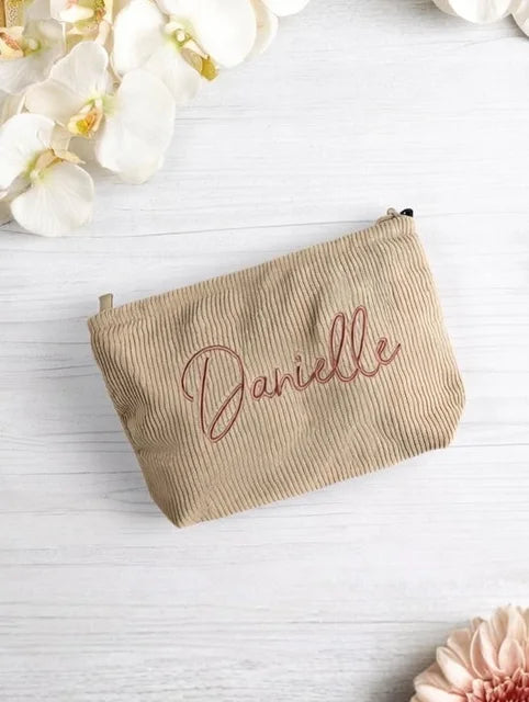 Bridesmaids Gifts - Corduroy Makeup Bag