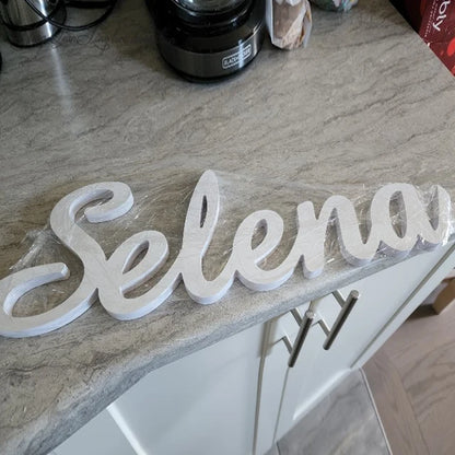 Carved Names 3D - Wedding Table