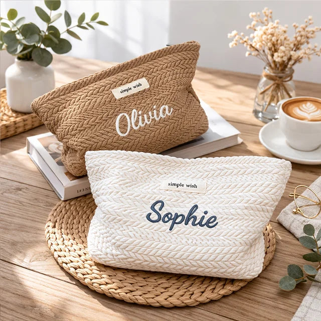 Bridesmaid Gifts - Woven Makeup Pouch