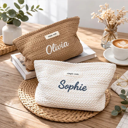 Bridesmaid Gifts - Woven Makeup Pouch