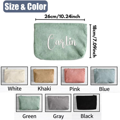Bridesmaids Gifts - Corduroy Makeup Bag