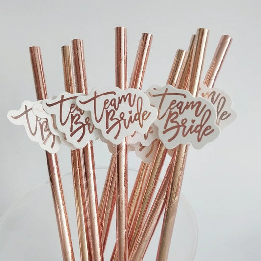 Straws Novelty - Team Bride 10pcs
