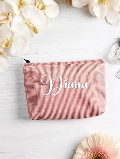 Bridesmaids Gifts - Corduroy Makeup Bag