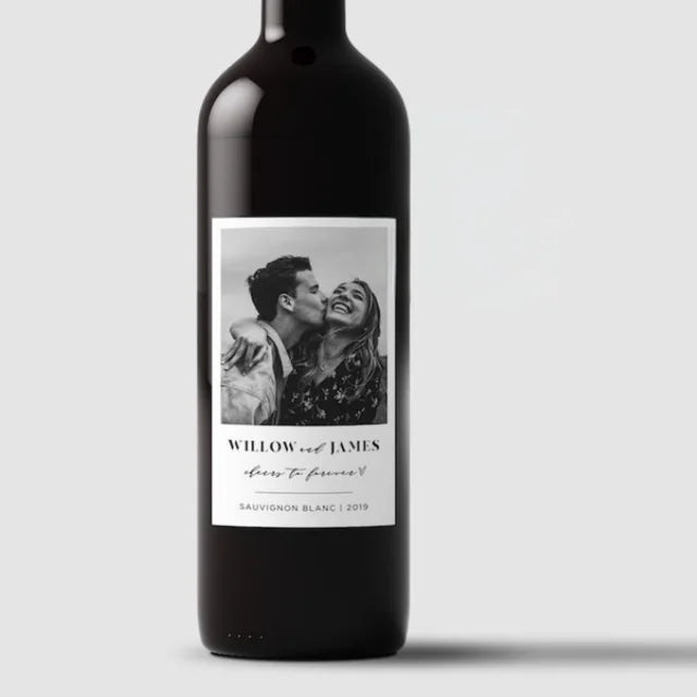 Personalised Wine Labels | Custom Wedding Bottle Labels (pack of 30)
