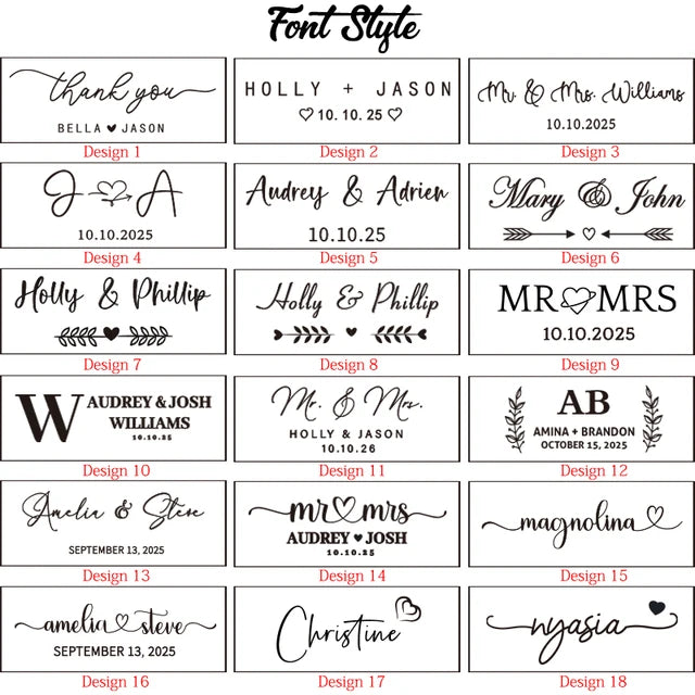 Stickers Personalised - 50pc sets