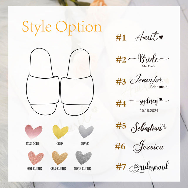 Bridal Slippers - Open Toe