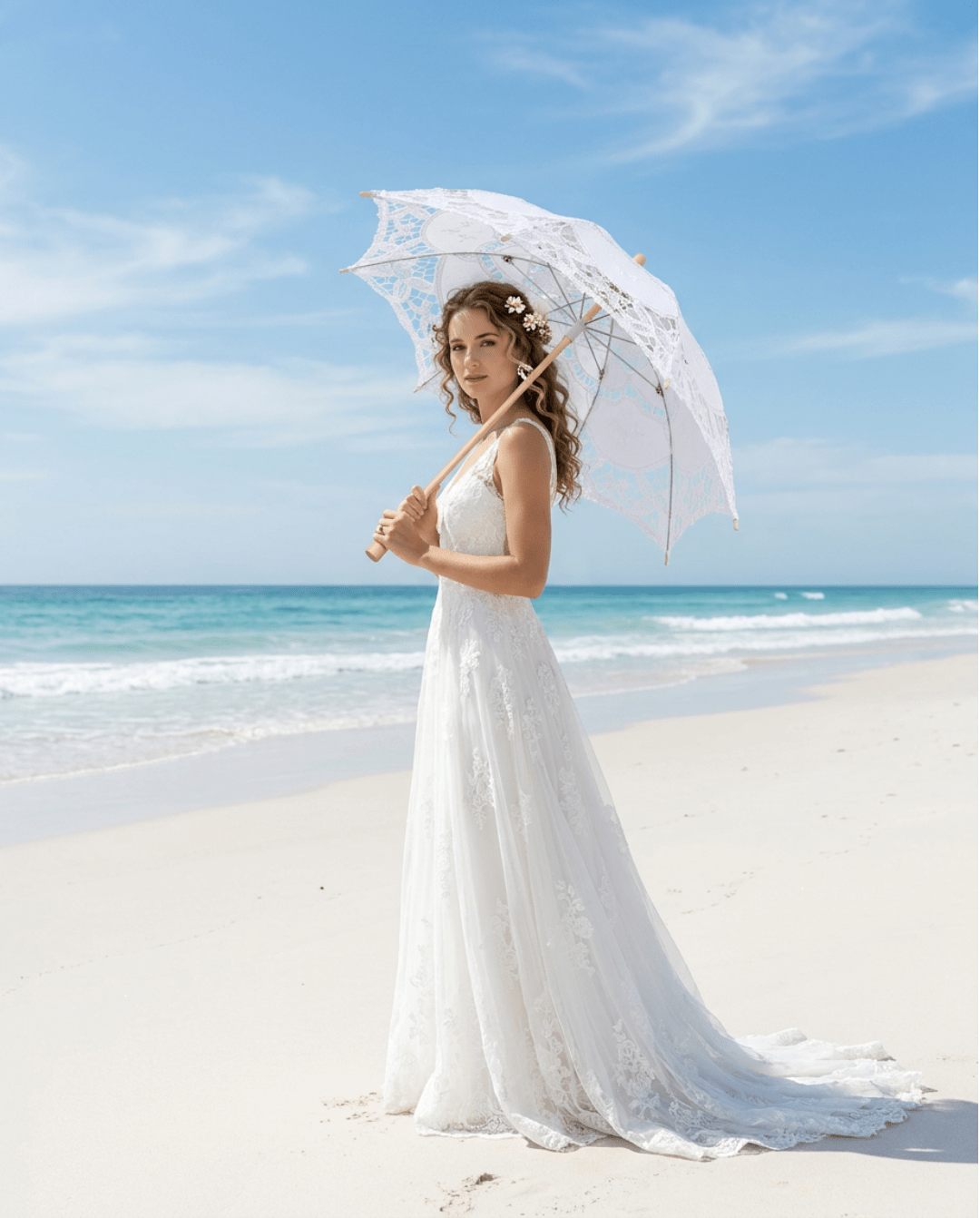 Victorian Lace Wedding Umbrella | Bridal Parasol Australia - Bridal Bazaar