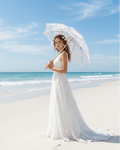 Victorian Lace Wedding Umbrella | Bridal Parasol Australia - Bridal Bazaar