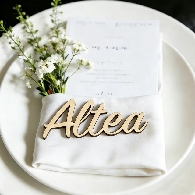 Guest Wooden Laser Cut Place Cards