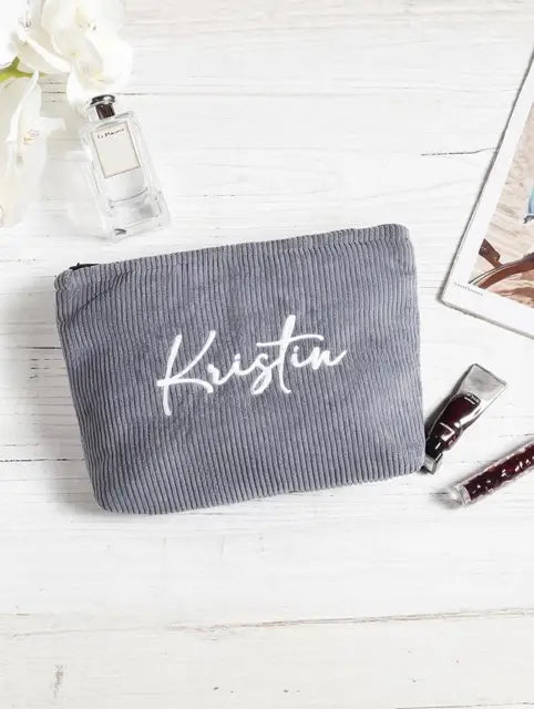 Bridesmaids Gifts - Corduroy Makeup Bag