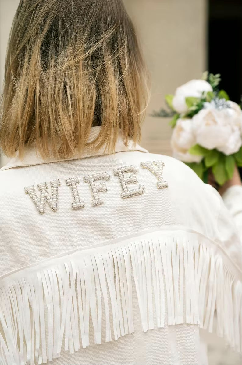 Denim Jacket White - Customised