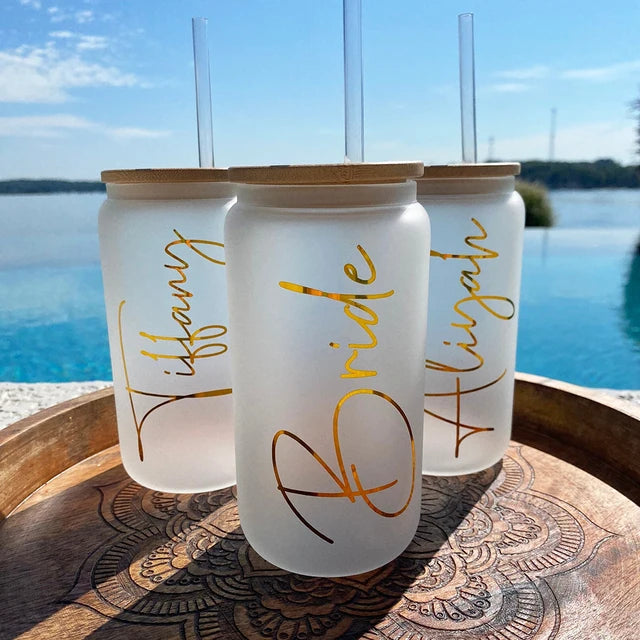 Bridesmaids Gifts - Frosted Drinkware