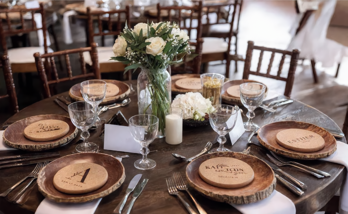 Personalised Cork Coasters | Custom Wedding Guest Favours