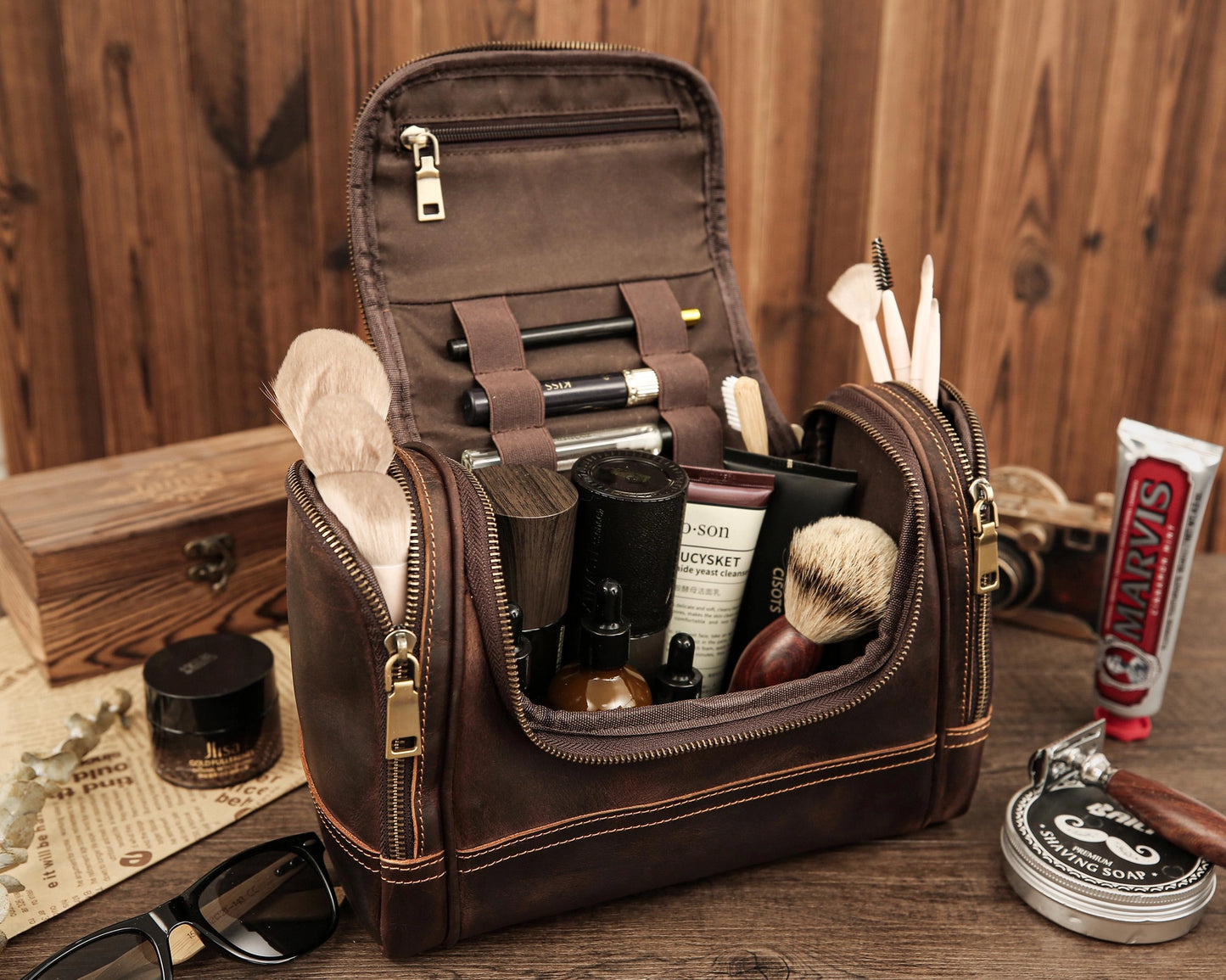 Leather Dopp Kit – Groomsmen Gift