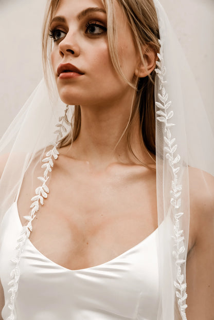 Bride Veil - Pearl Beaded