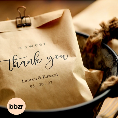 Favour Treat Bags - Personalised 50pcs