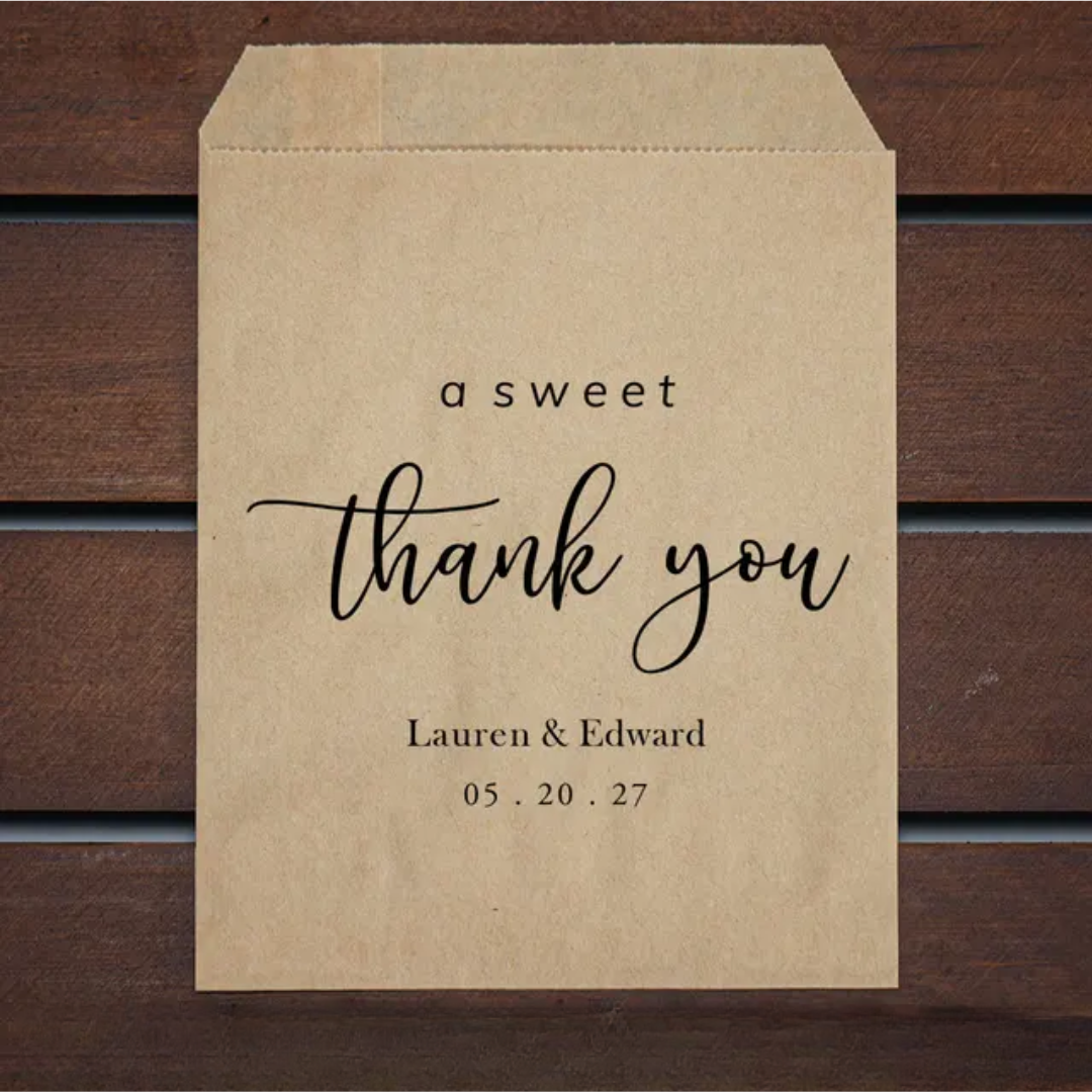 Favour Treat Bags - Personalised 50pcs