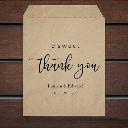 Favour Treat Bags - Personalised 50pcs