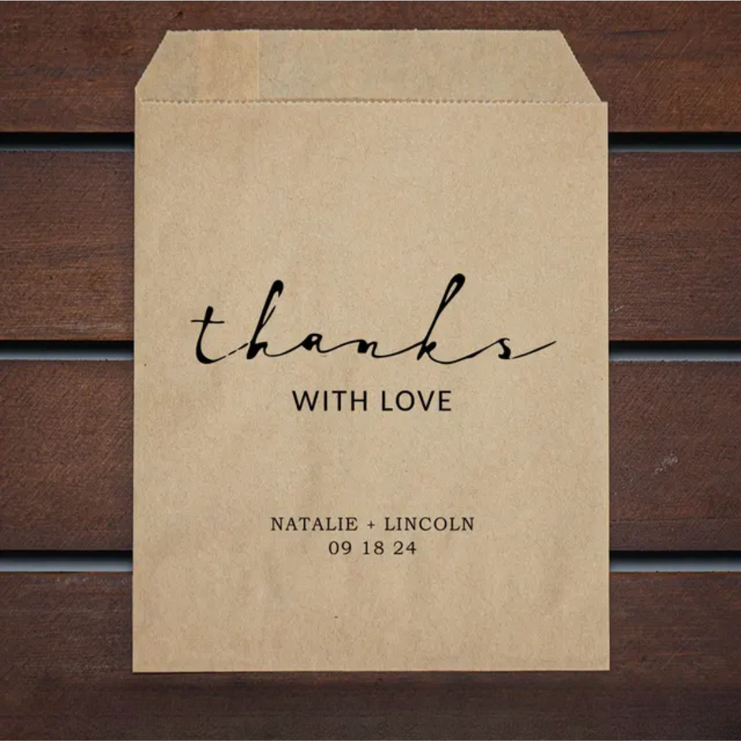 Favour Treat Bags - Personalised 50pcs