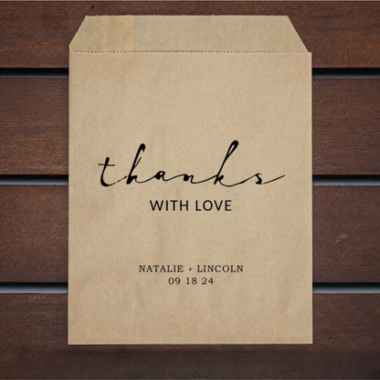 Favour Treat Bags - Personalised 50pcs