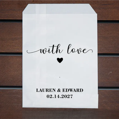 Favour Treat Bags - Personalised 50pcs