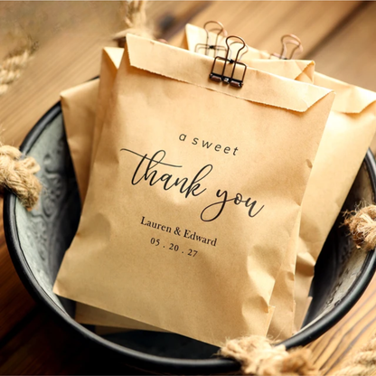 Favour Treat Bags - Personalised 50pcs