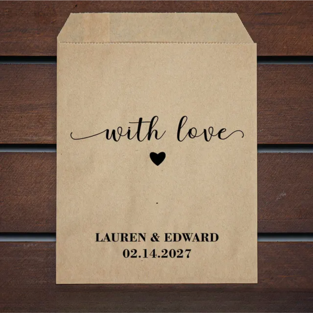 Favour Treat Bags - Personalised 50pcs