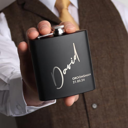 Groomsmen Flasks - Black