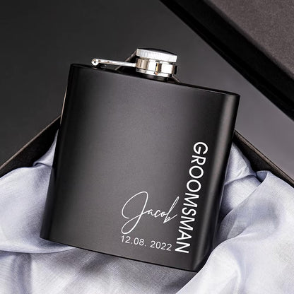 Groomsmen Flasks - Black