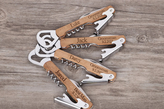 Guest Favours - Groomsmen Corkscrews