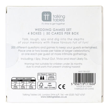 Guest Games - Table Cards