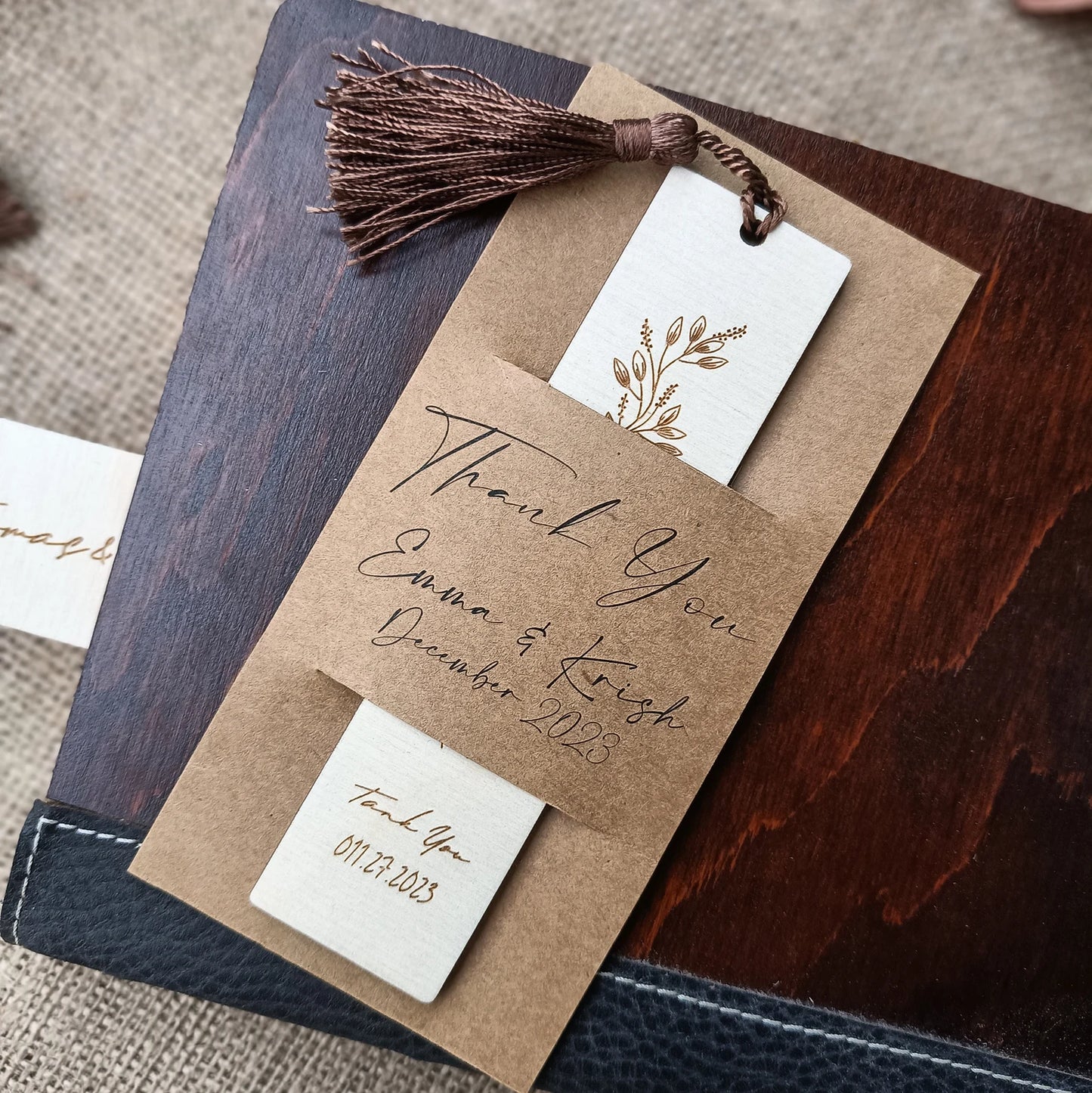 Guest Favours - Bookmarks Wooden