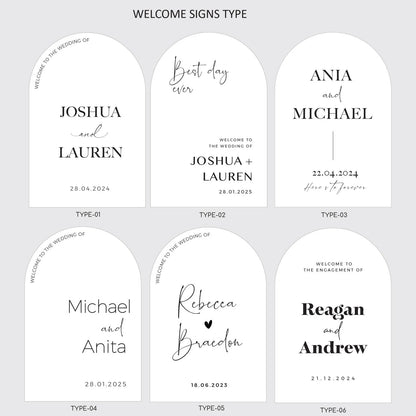 Welcome & Seating Double Sign