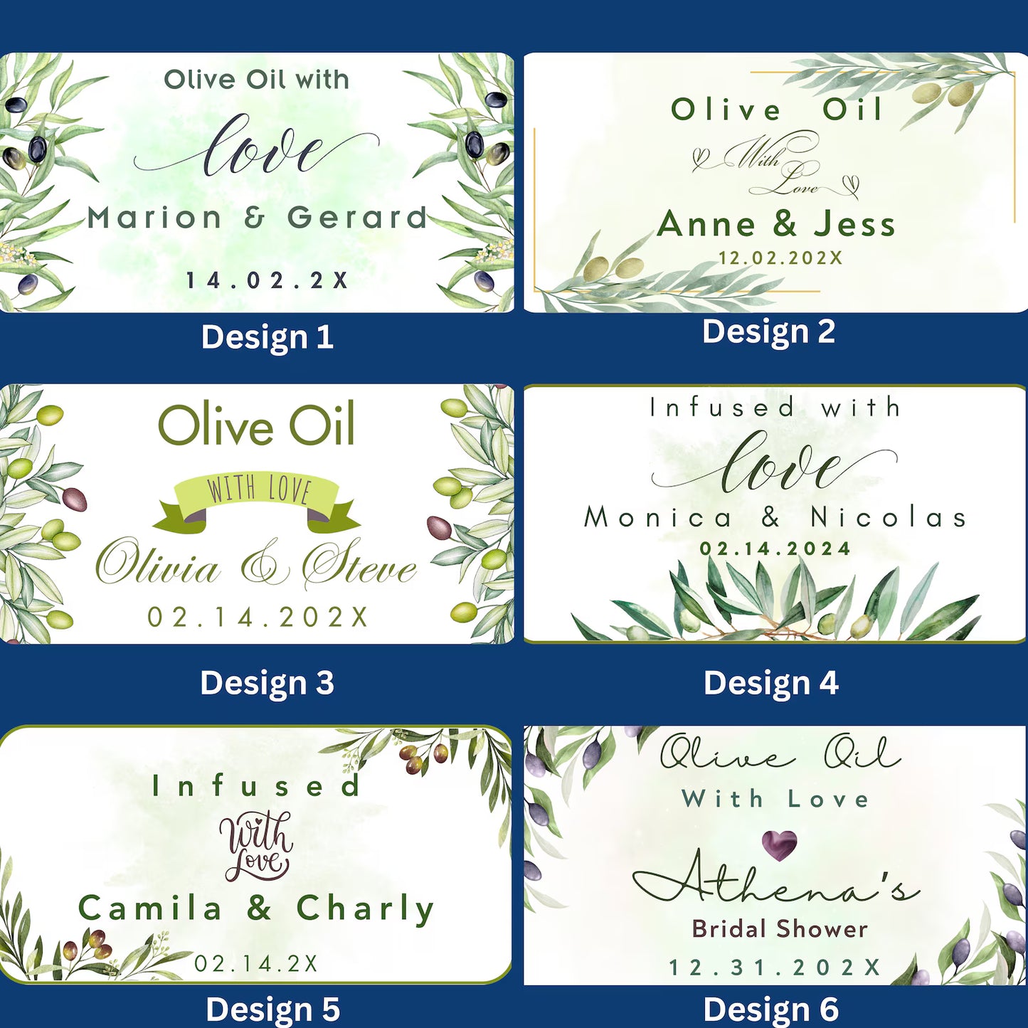 Guest Favours - Olive Oil Bottles