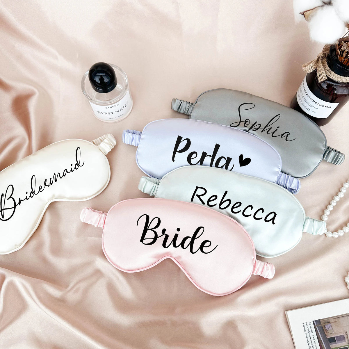 Personalised Silk Sleep Mask – Bridesmaid & Bridal Party Gift