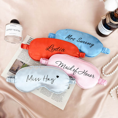 Personalised Silk Sleep Mask – Bridesmaid & Bridal Party Gift