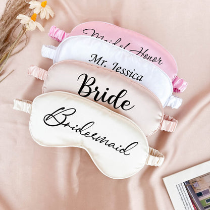 Personalised Silk Sleep Mask – Bridesmaid & Bridal Party Gift
