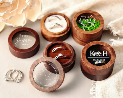 Custom Wooden Wedding Ring Box — Personalised - Bridal Bazaar