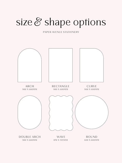 Welcome Sign - Different Shapes