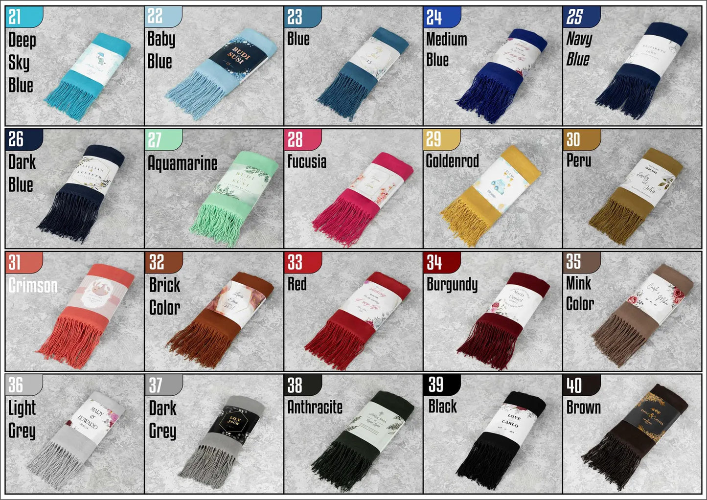 Guest Favours - Shawls