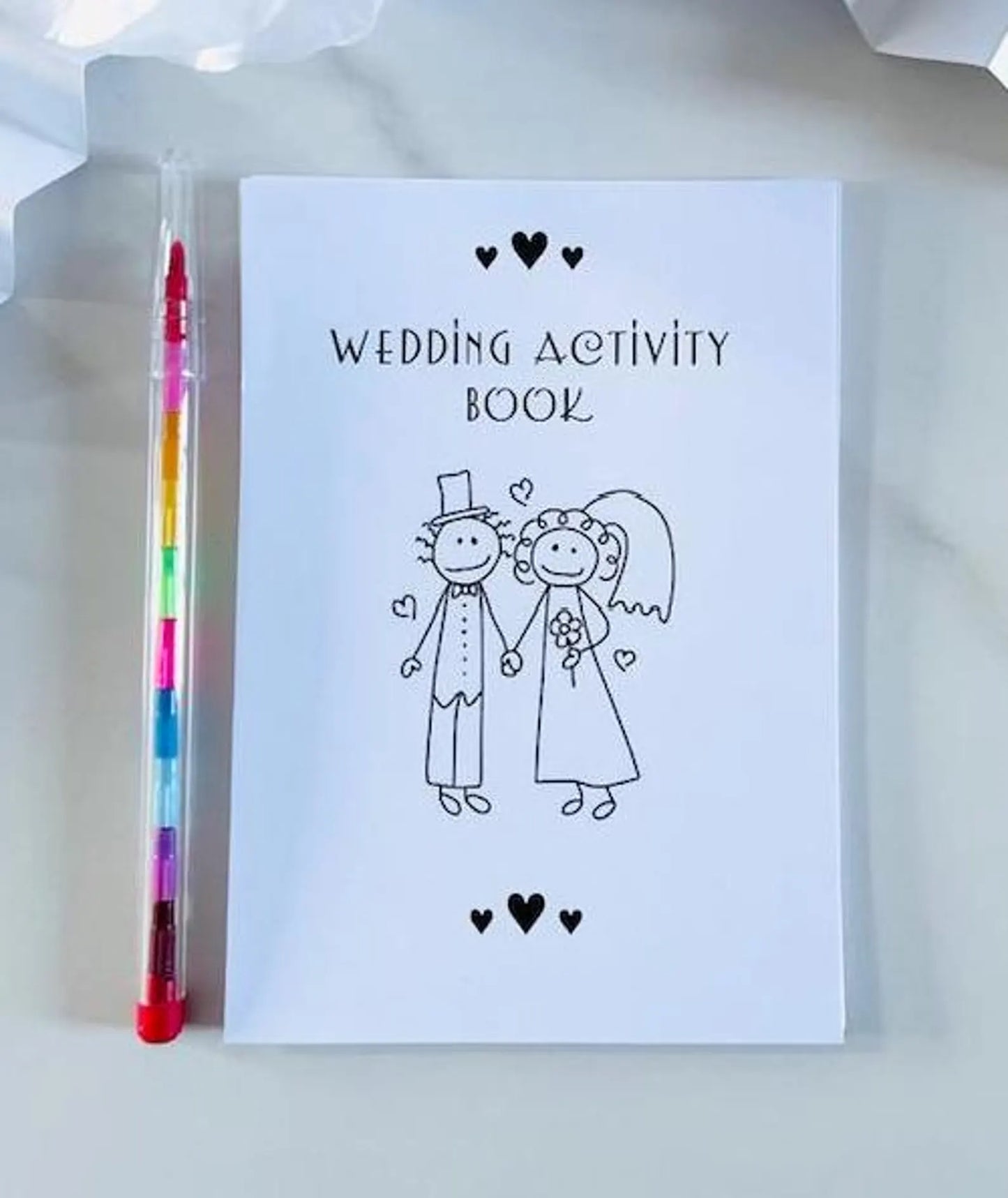 Kids Wedding Colouring Book w Pen