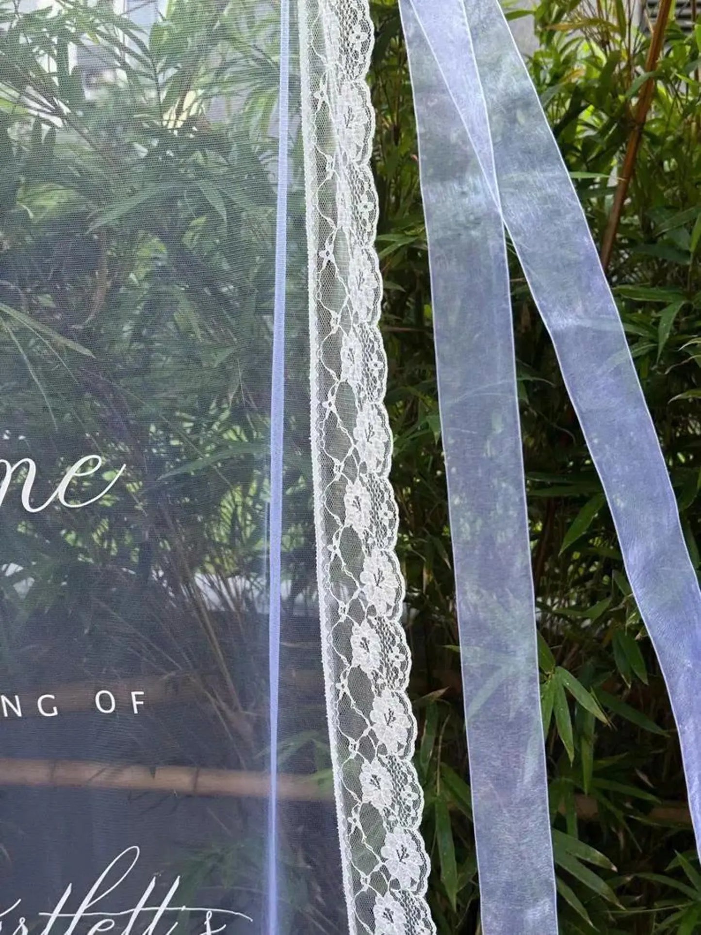 Wedding Sign - Sheer Lace